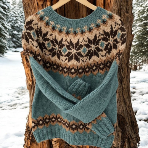 Marie | Nordic Fair Isle Knit Sweater