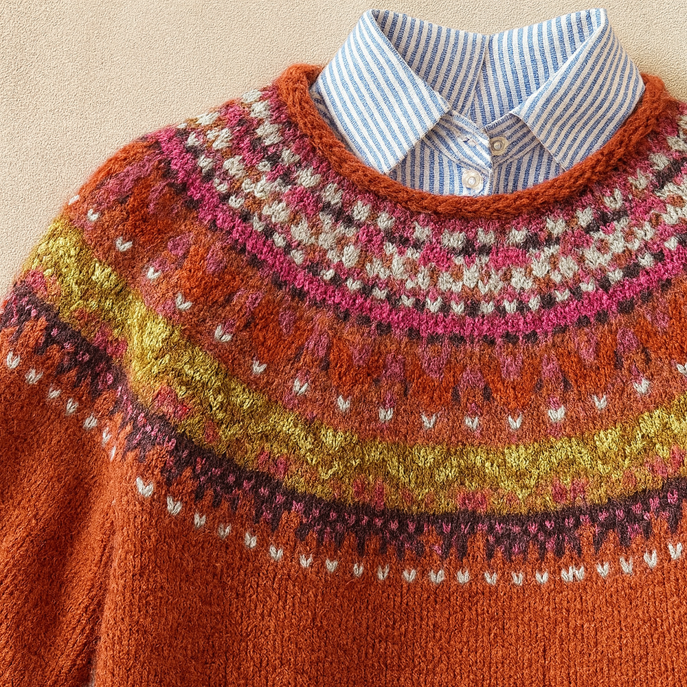 Sarika | Fair Isle Knit Sweater