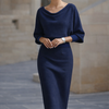 Zadie | Elegant Round Neck Midi Dress