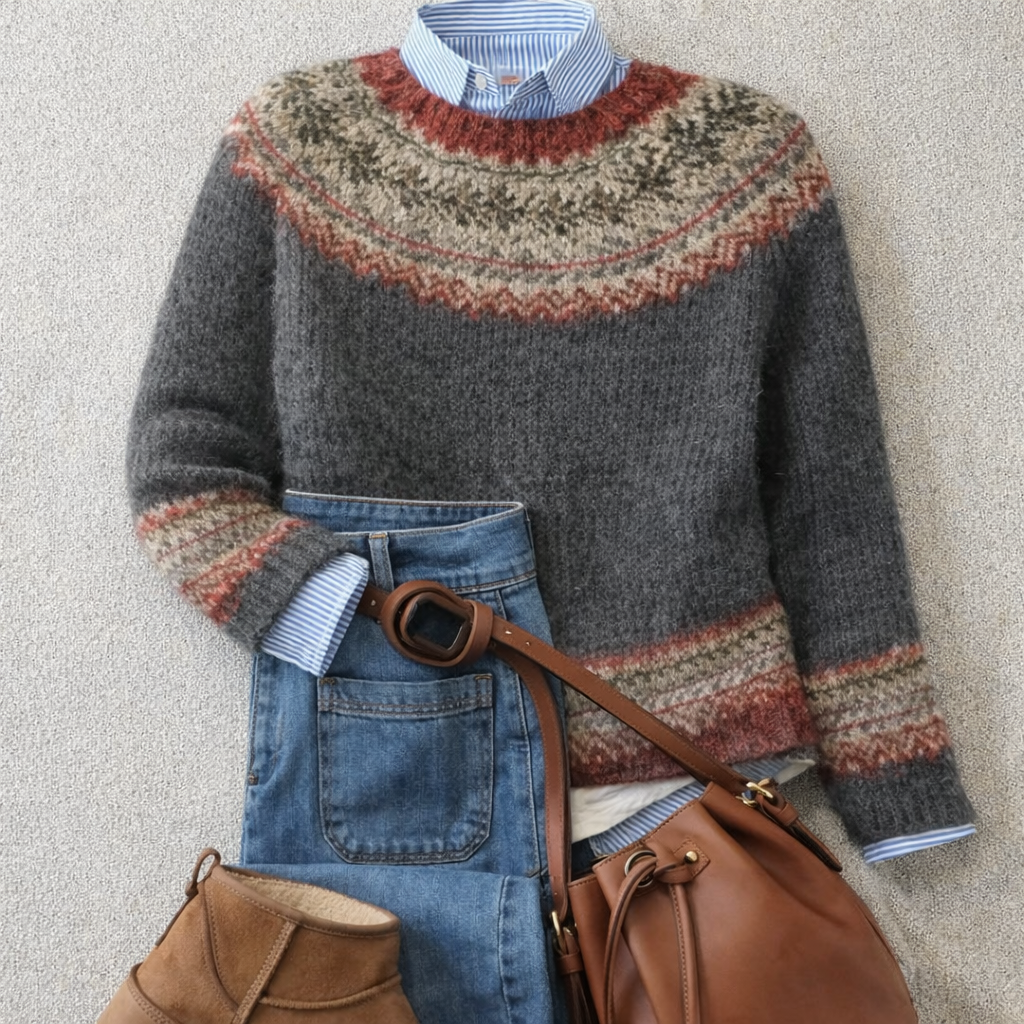 Honora | Fair Isle Knit Heritage Sweater