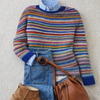 Debra | Striped Knit Crewneck Sweater