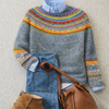 Sylvie | Fair Isle Yoke Knit Sweater