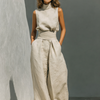 Elsie | Stylish Sleeveless and Wide Leg Trouser Set