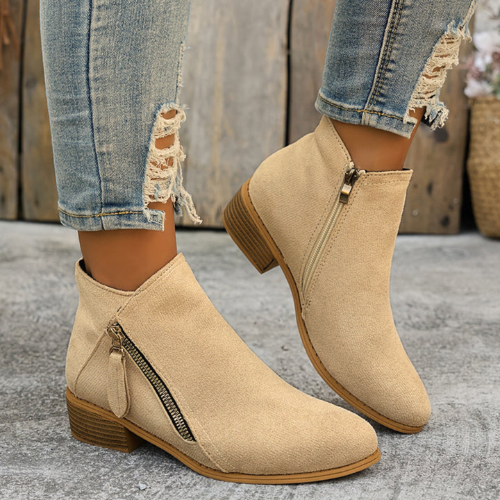 Joanna Zipper Ankle Boots - detail