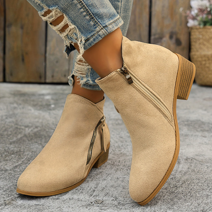 Joanna Zipper Ankle Boots - detail