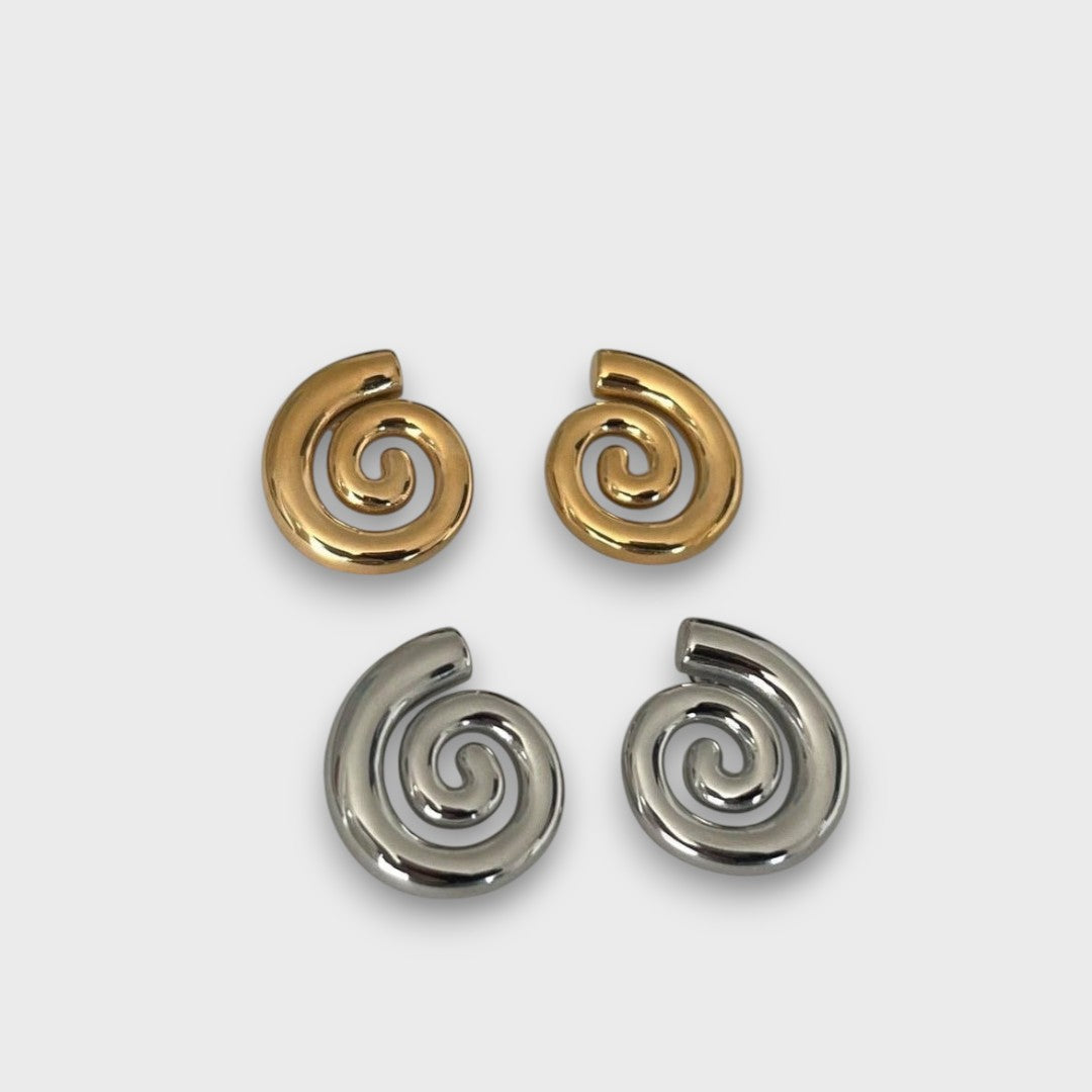 Jay | Modern Lightweight Spiral Earrings