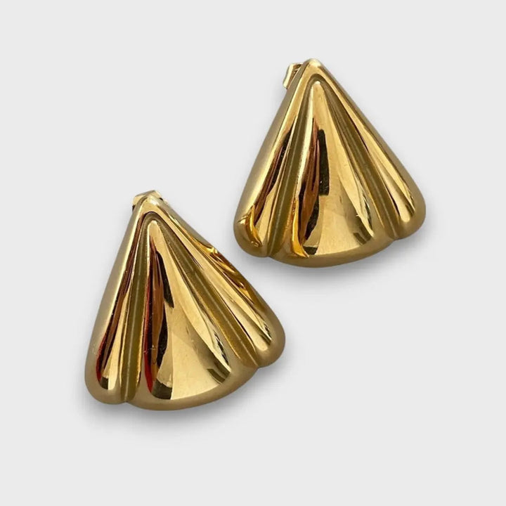 Jema | Sculptural Character Gold Earrings