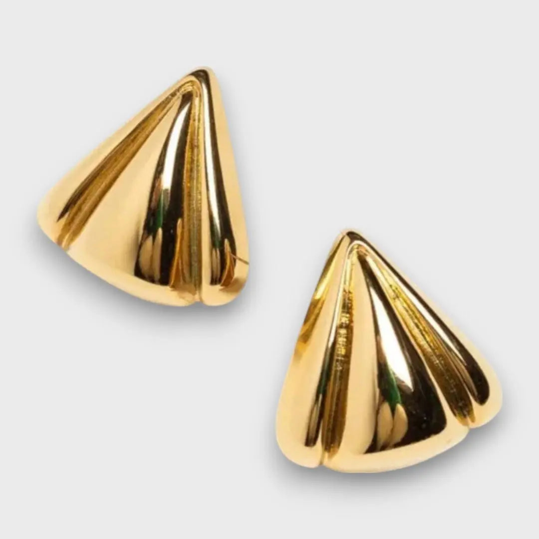 Jema | Sculptural Character Gold Earrings
