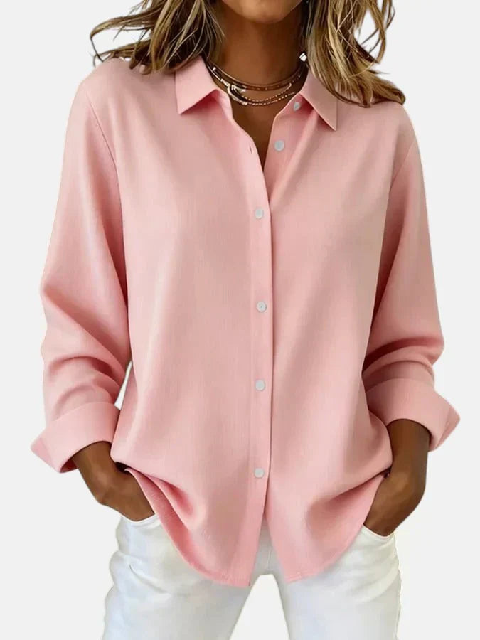 Lauren | Elegant Button Collar Blouse