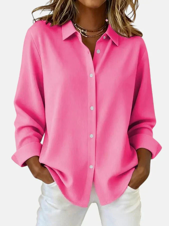 Lauren | Elegant Button Collar Blouse