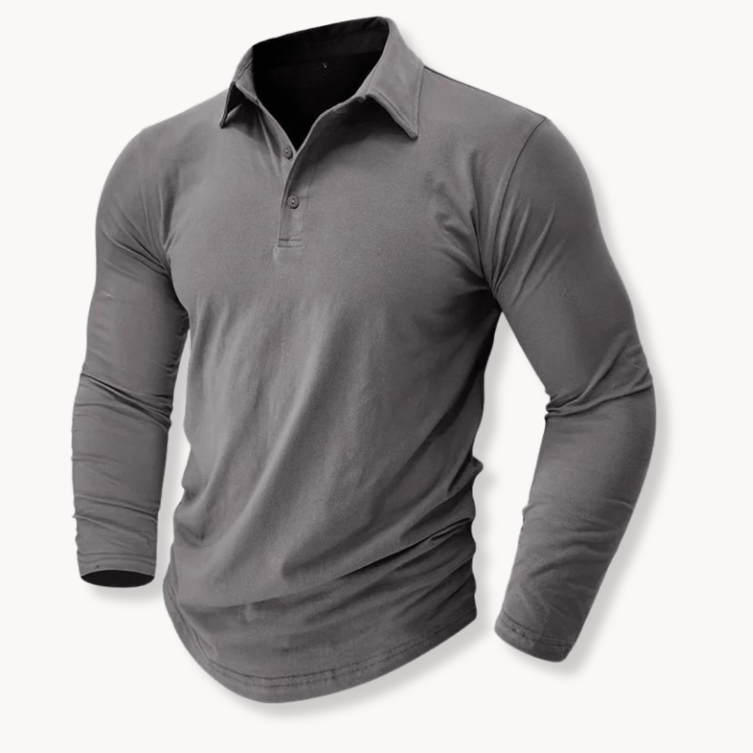 Edison | Casual Long Sleeve Collared Polo
