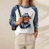 Arial | Highland Cow Graphic Knit Sweater