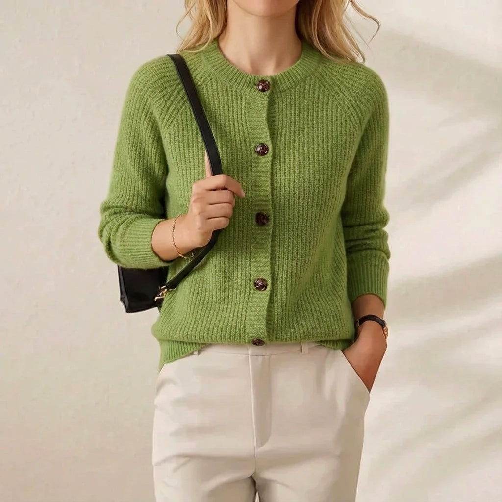 Bonita | Ribbed Knit Button-Up Cardigan