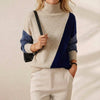 Gurjaap | Colour-Block Turtleneck Knit Sweater