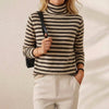 Harsifat | Striped Turtleneck Knit Sweater