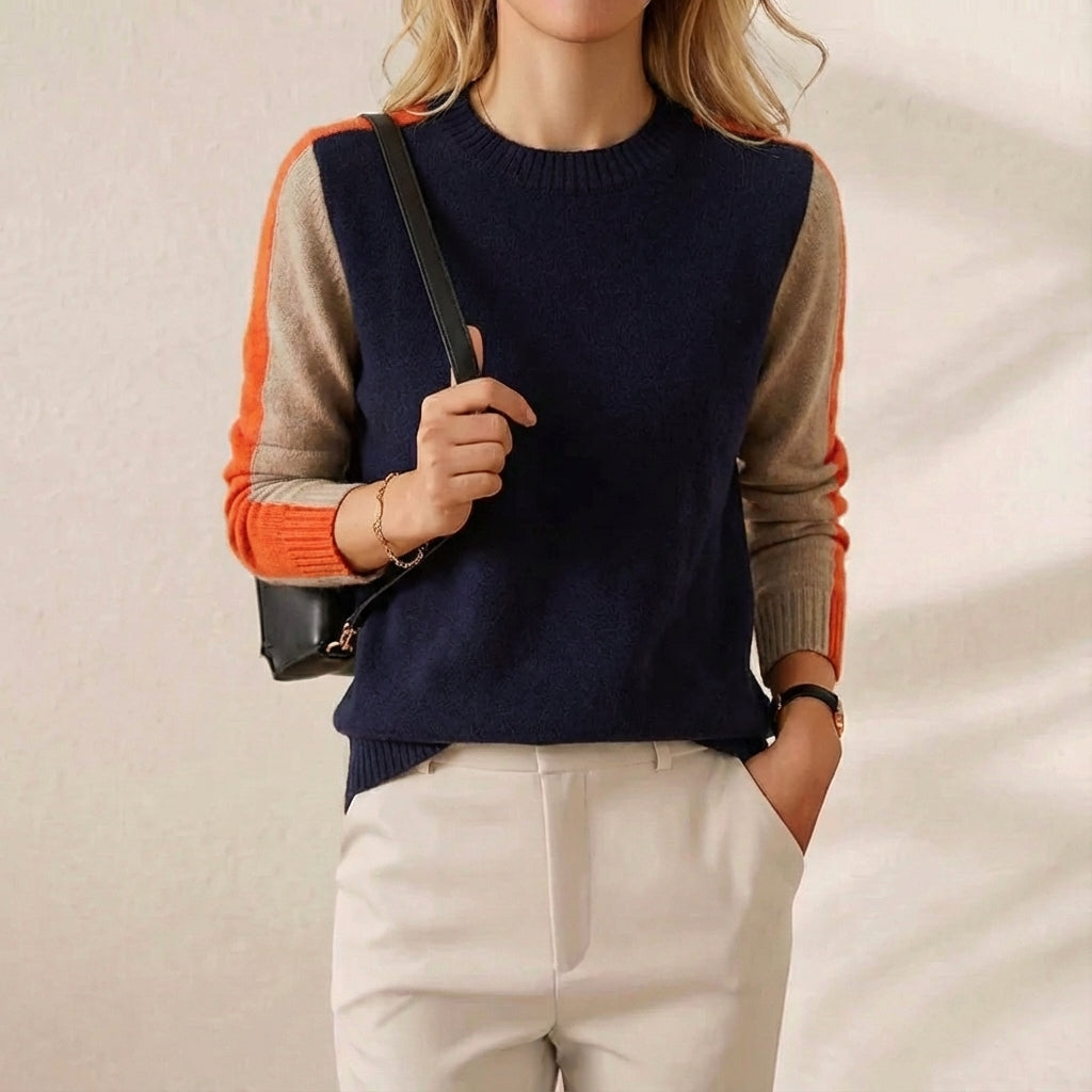 Leiah | Colour-Block Knit Sweater