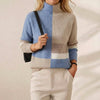 Shereen | Colour-Block Turtleneck Knit Sweater