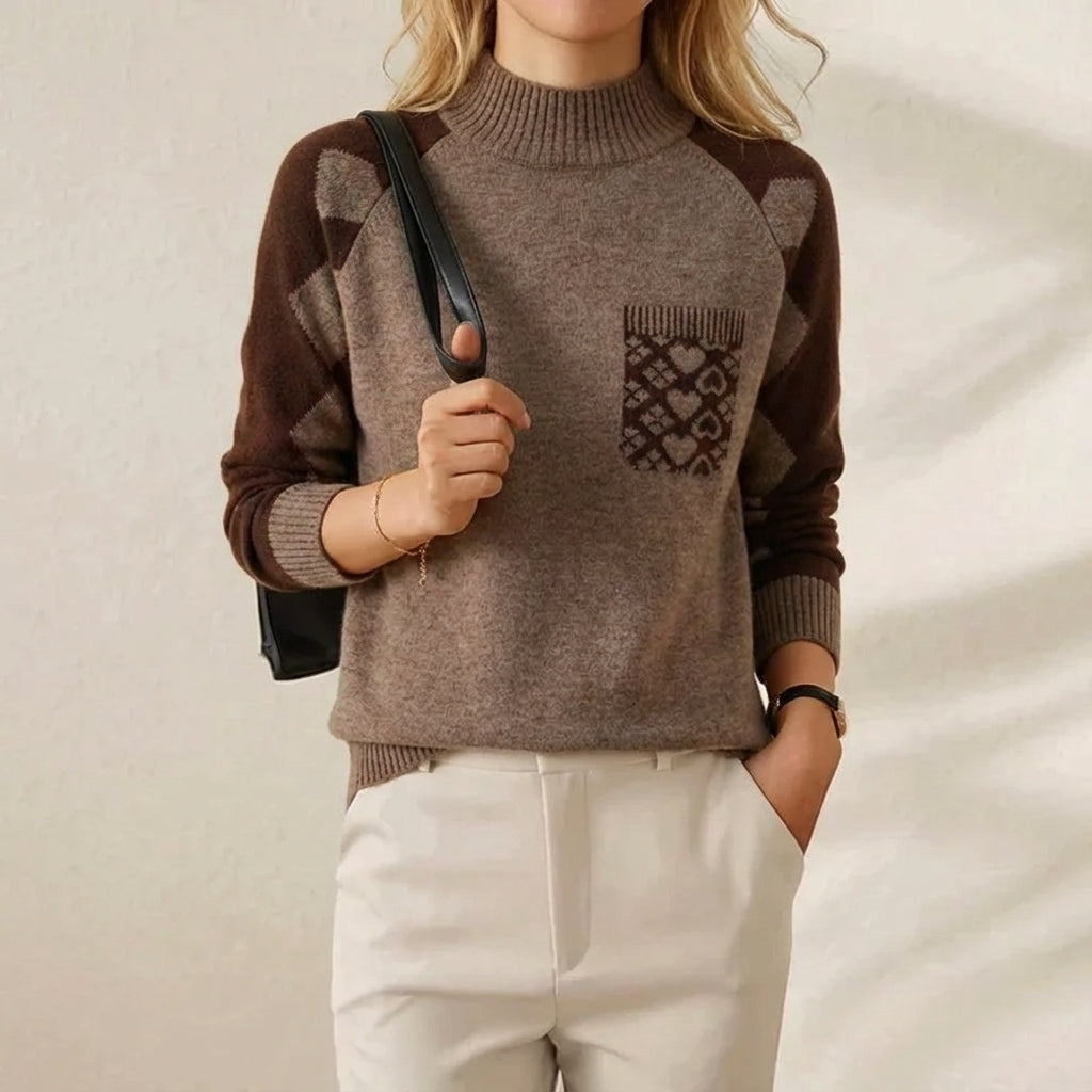 Chynna | Colour-Block Knit Sweater