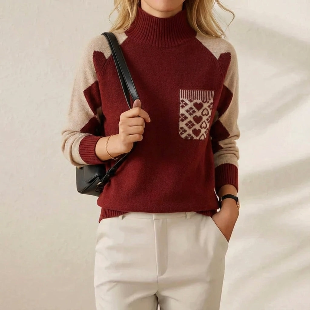 Chynna | Colour-Block Knit Sweater