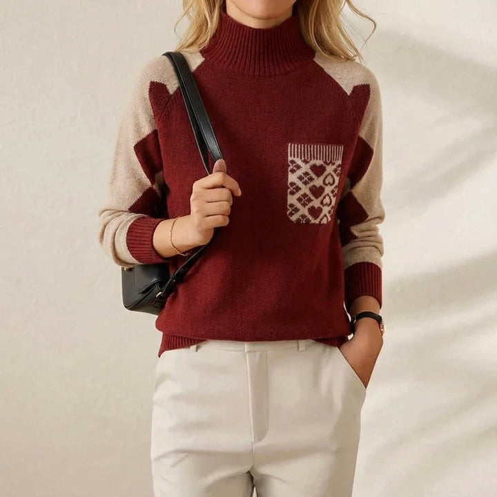 Chynna | Colour-Block Knit Sweater