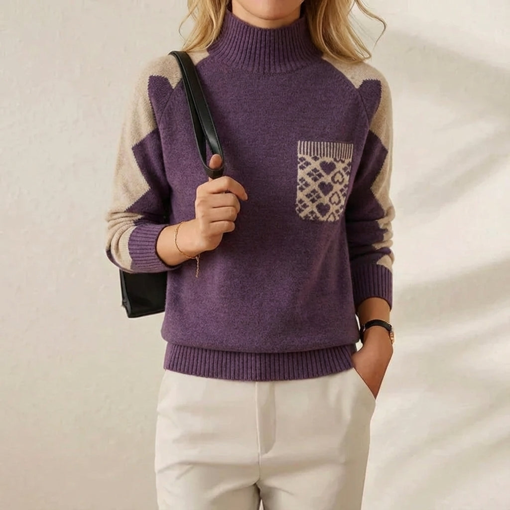 Chynna | Colour-Block Knit Sweater