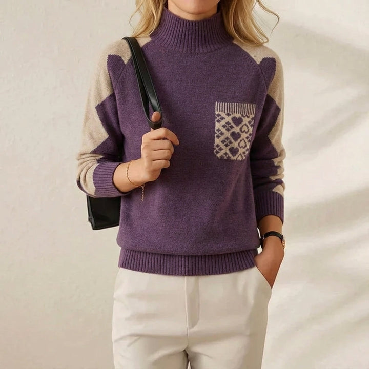 Chynna | Colour-Block Knit Sweater