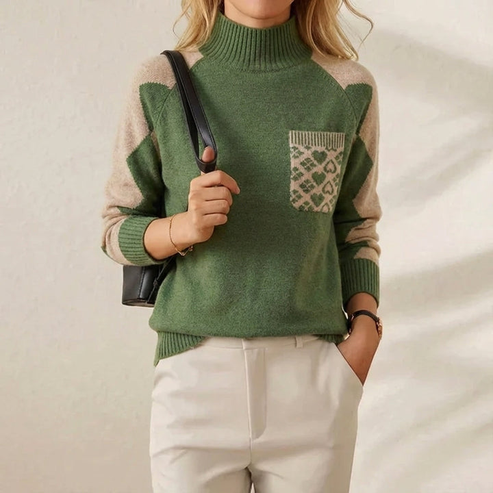 Chynna | Colour-Block Knit Sweater
