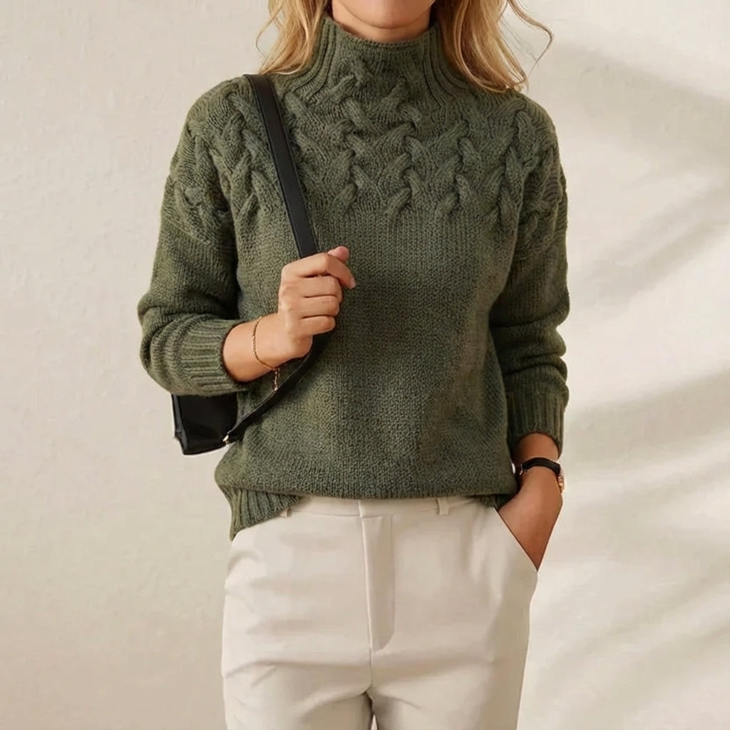 Maureen | Cable Knit Turtleneck Sweater