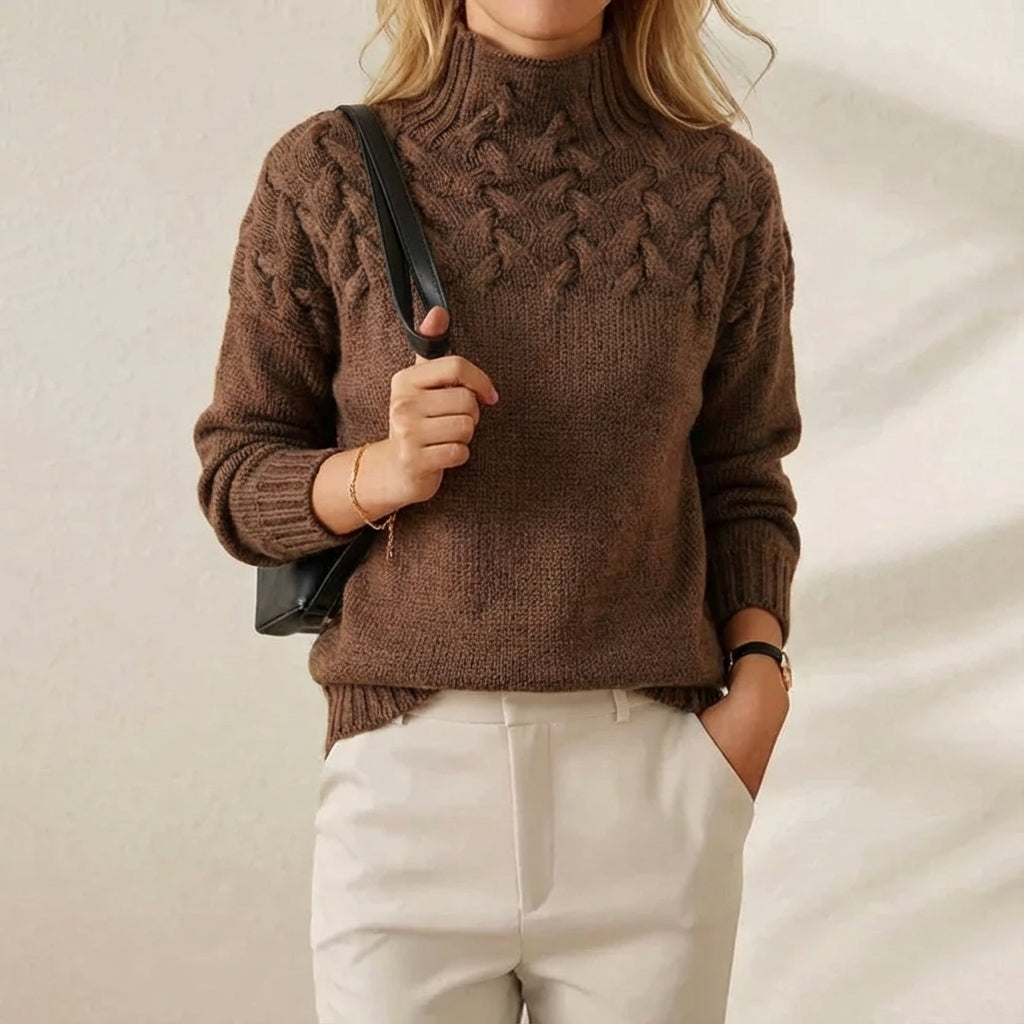 Maureen | Cable Knit Turtleneck Sweater