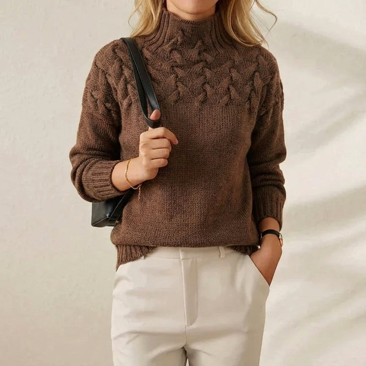 Maureen | Cable Knit Turtleneck Sweater