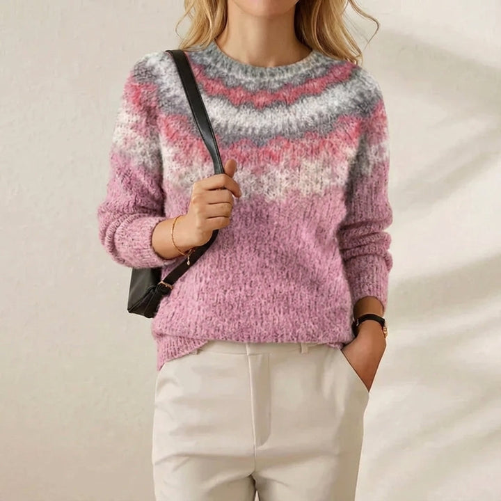 Beverly | Fair Isle Yoke Knit Sweater