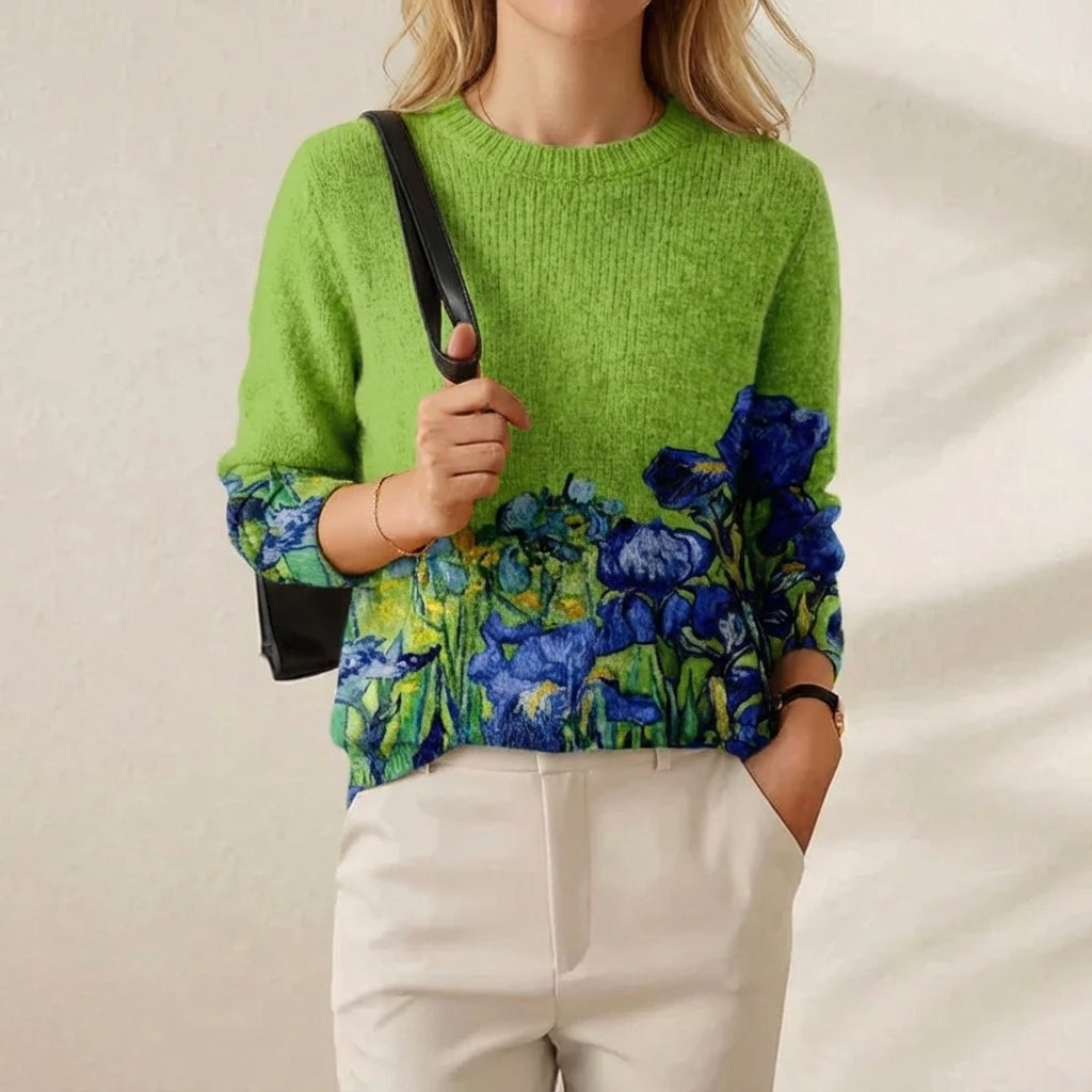 Millie | Floral Print Knit Sweater