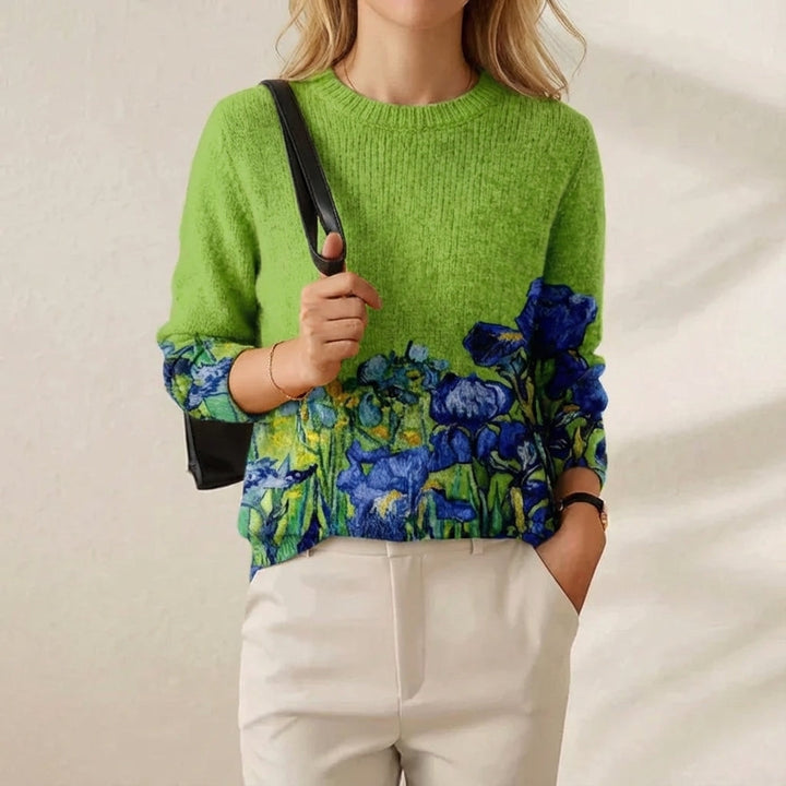 Millie | Floral Print Knit Sweater