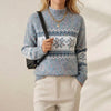 Della | Fair Isle Knit Mock Neck Sweater
