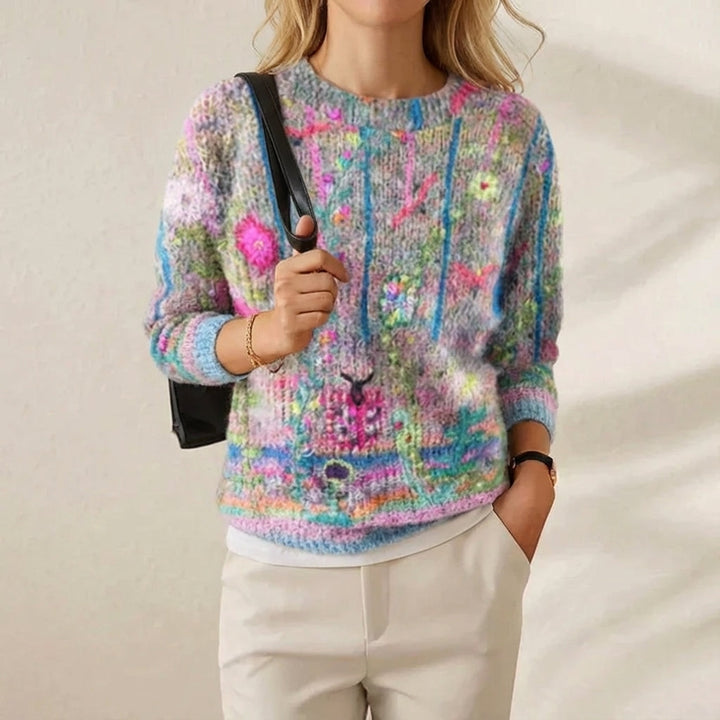 Keyra | Floral Knit Sweater