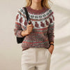Darlene | Fair Isle Cat Pattern Knit Sweater
