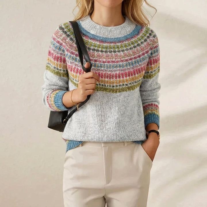Shaira | Fair Isle Stripe Knit Sweater