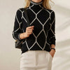 Yosan | Geometric Diamond Turtleneck Sweater