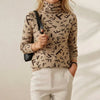 Jodi | Monogram Print Turtleneck Sweater