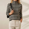 Lauraine | Diamond Check Turtleneck Sweater