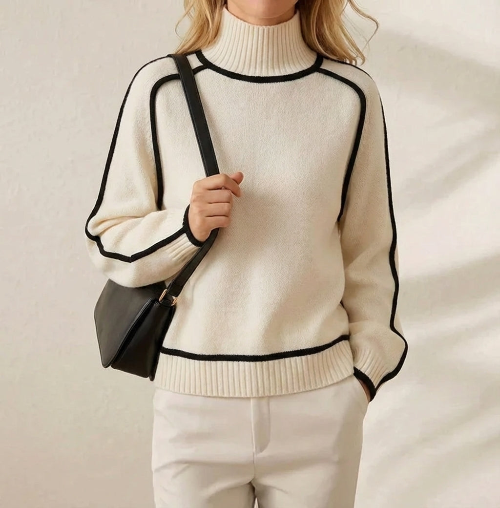 Amanjot | Turtleneck Knit Sweater