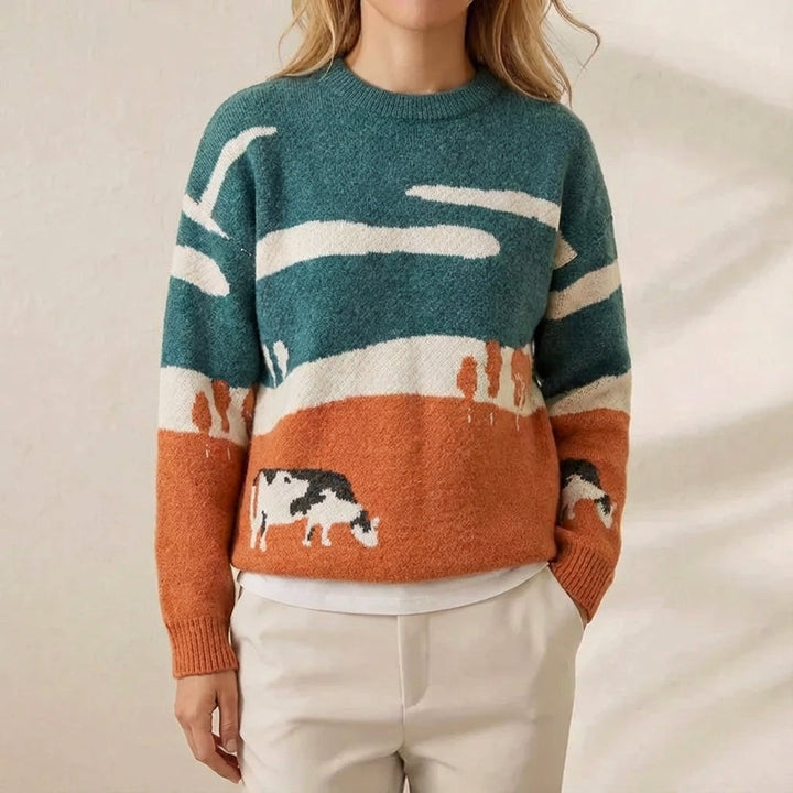 Deanna | Scenic Landscape Knit Sweater