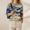 Meryem | Scenic Landscape Knit Sweater