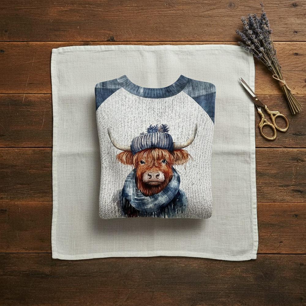 Arial | Highland Cow Graphic Knit Sweater