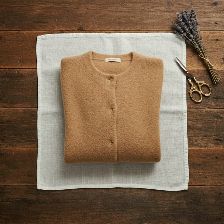 Ida | Gold Button Knit Cardigan
