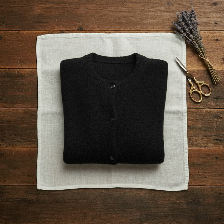 Ida | Gold Button Knit Cardigan