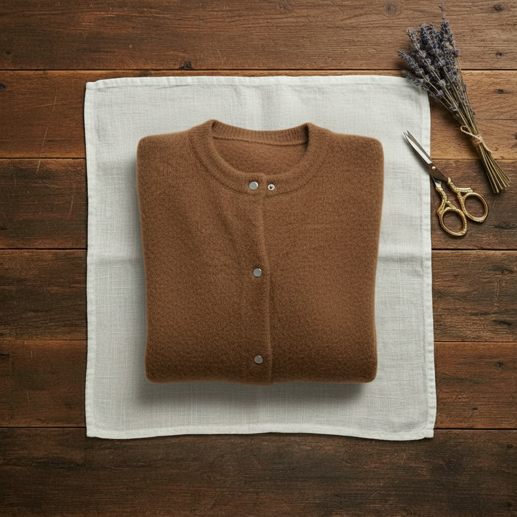 Ida | Gold Button Knit Cardigan
