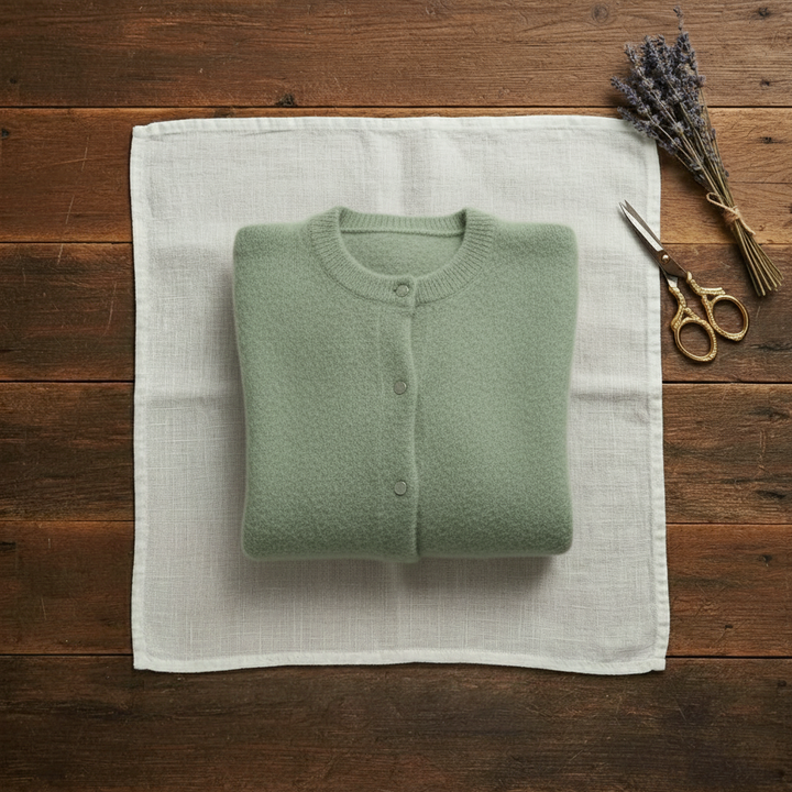 Ida | Gold Button Knit Cardigan