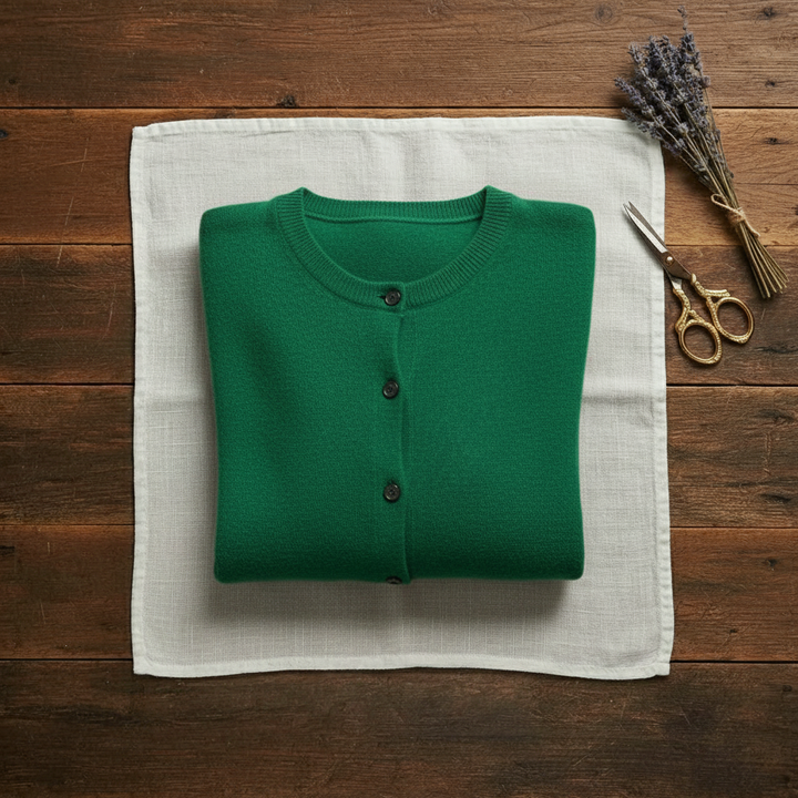 Douae | Crew Neck Button Knit Cardigan