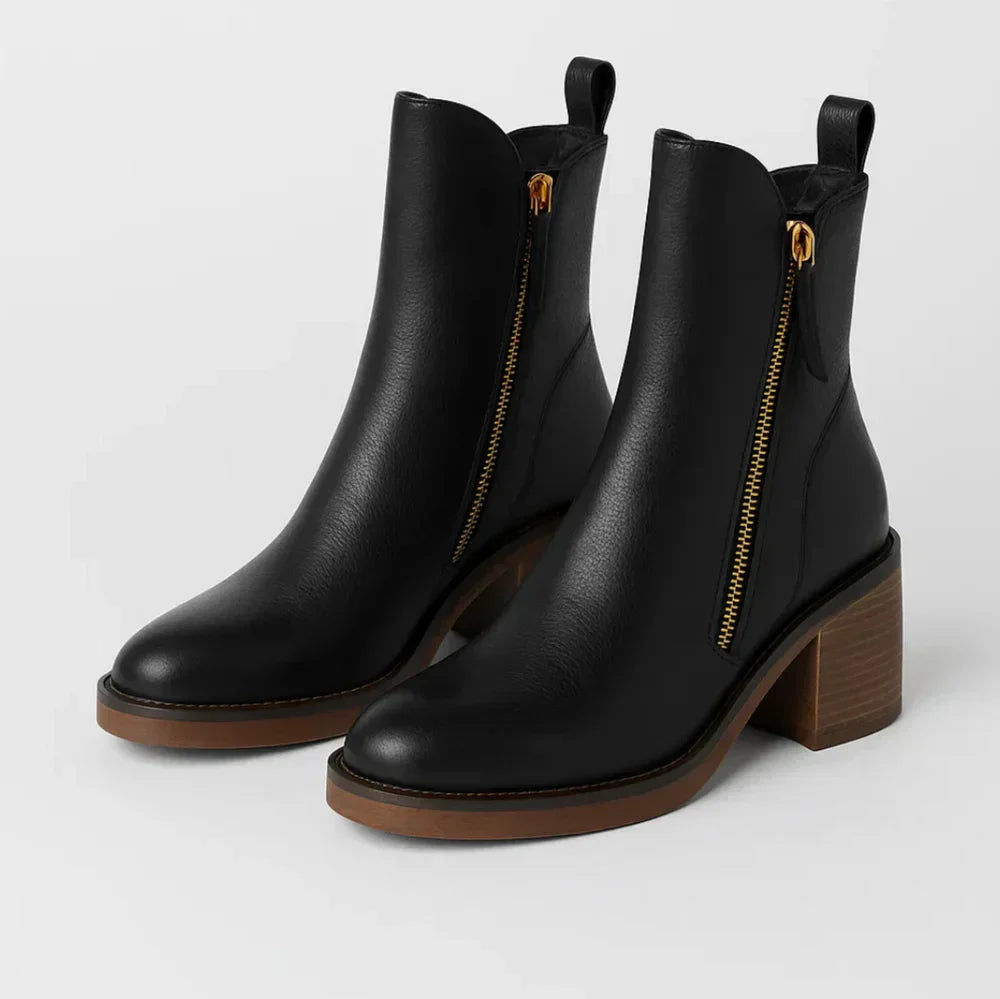 Gloria Orthopedic Ankle Boots - Black